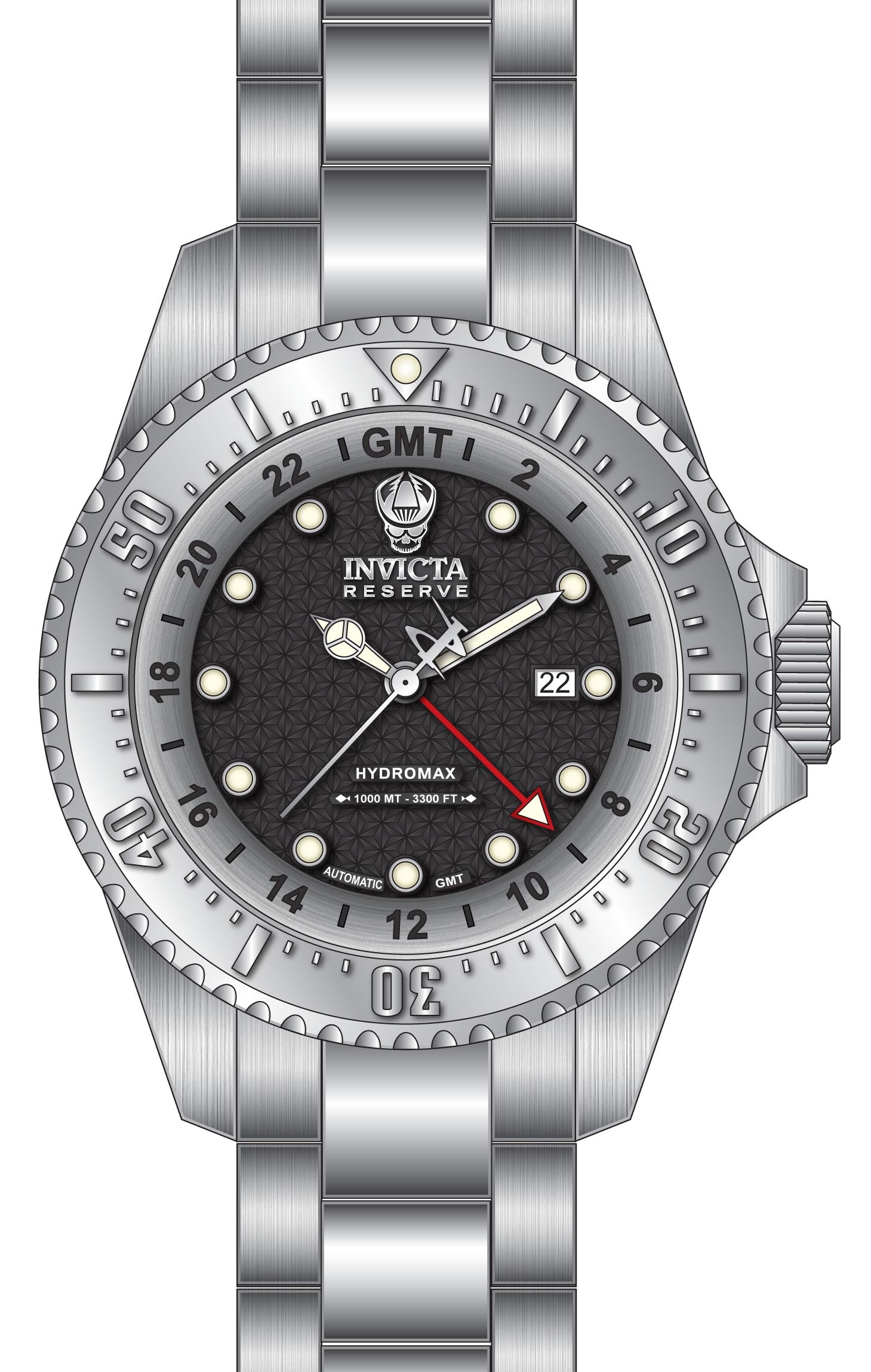 Band For Invicta Reserve Hydromax Men 45915