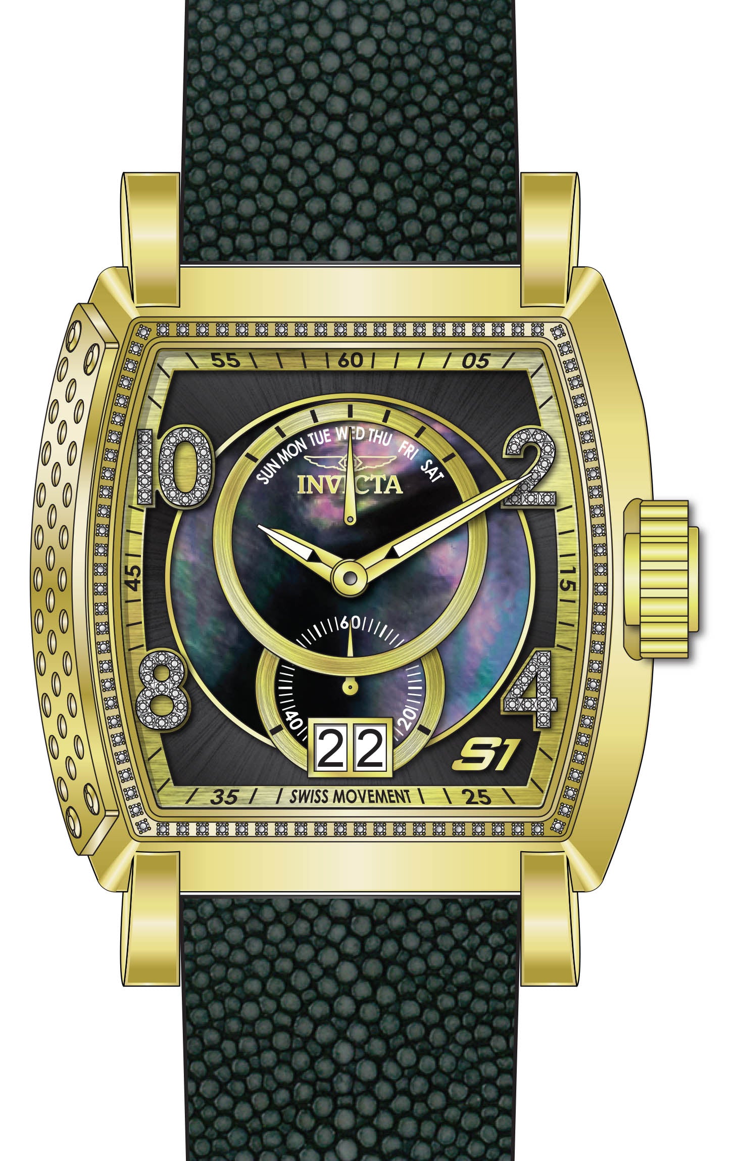 Band For Invicta S1 Rally  Men 45922