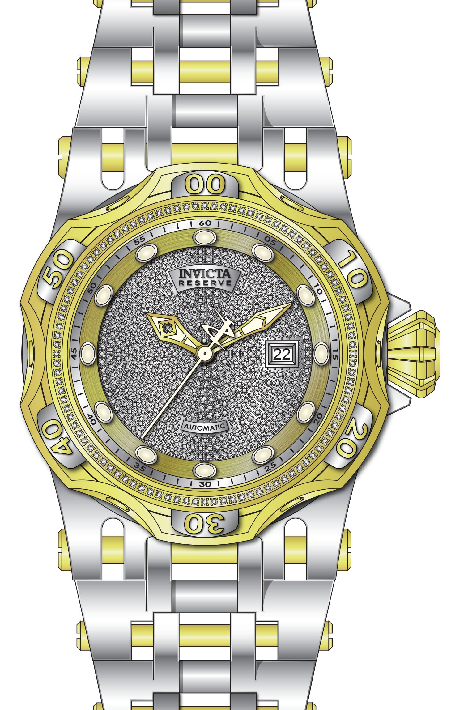 Parts For Invicta Reserve Chaos Men 45927