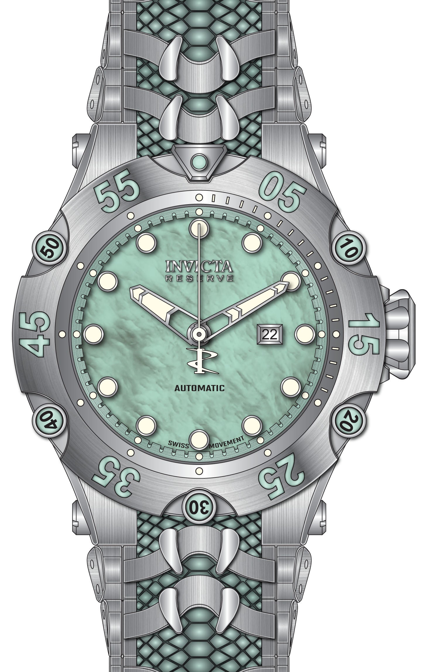 Band For Invicta Reserve Venom Cobra Men 45982