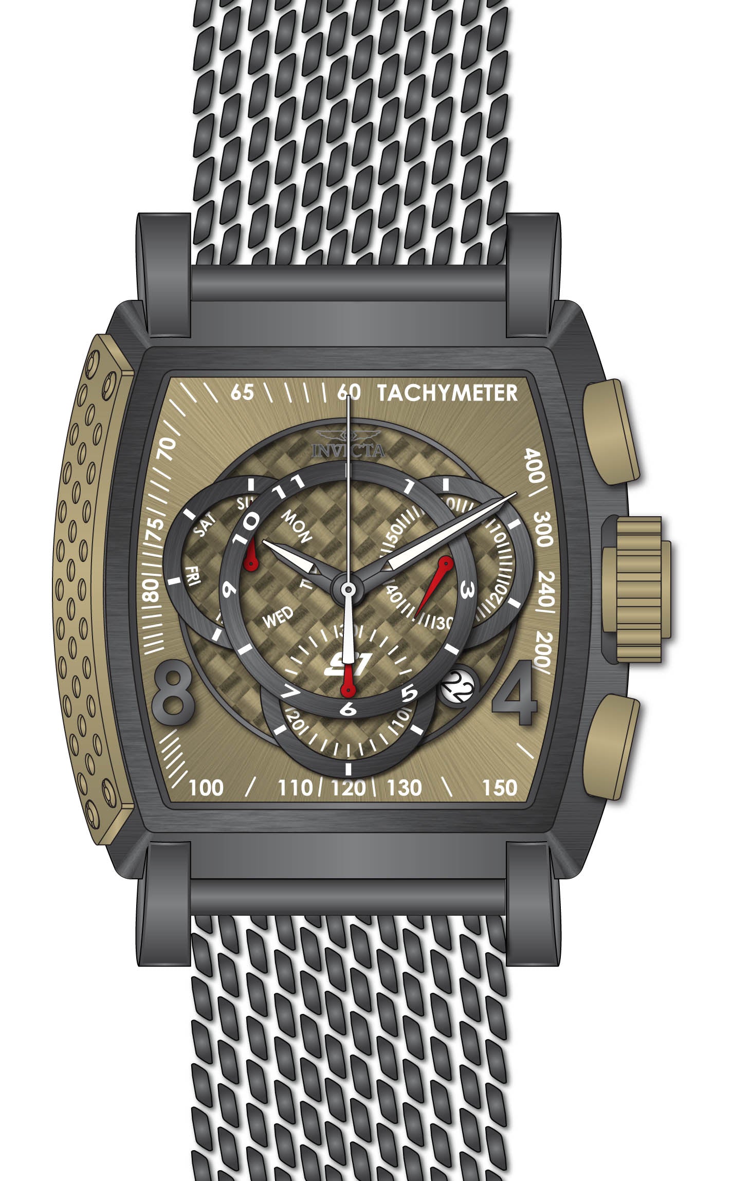 Band For Invicta S1 Rally  Men 46016
